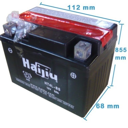 Bateria 12v 3ah acido-plomo AGM para miniquads - Motosapollo