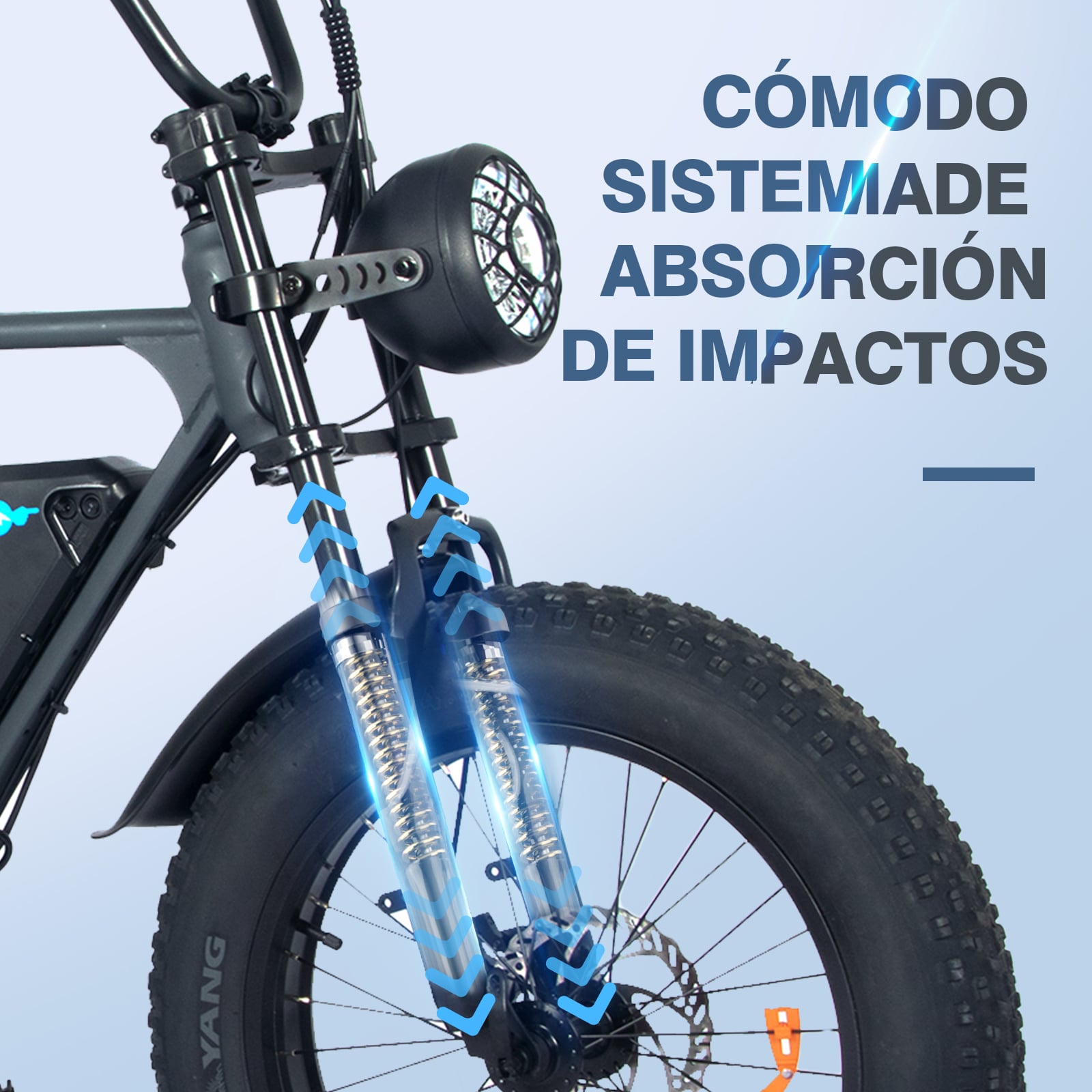 amortiguación Bicicleta Eléctrica Koolux BK29 250W 48V/15Ah 20