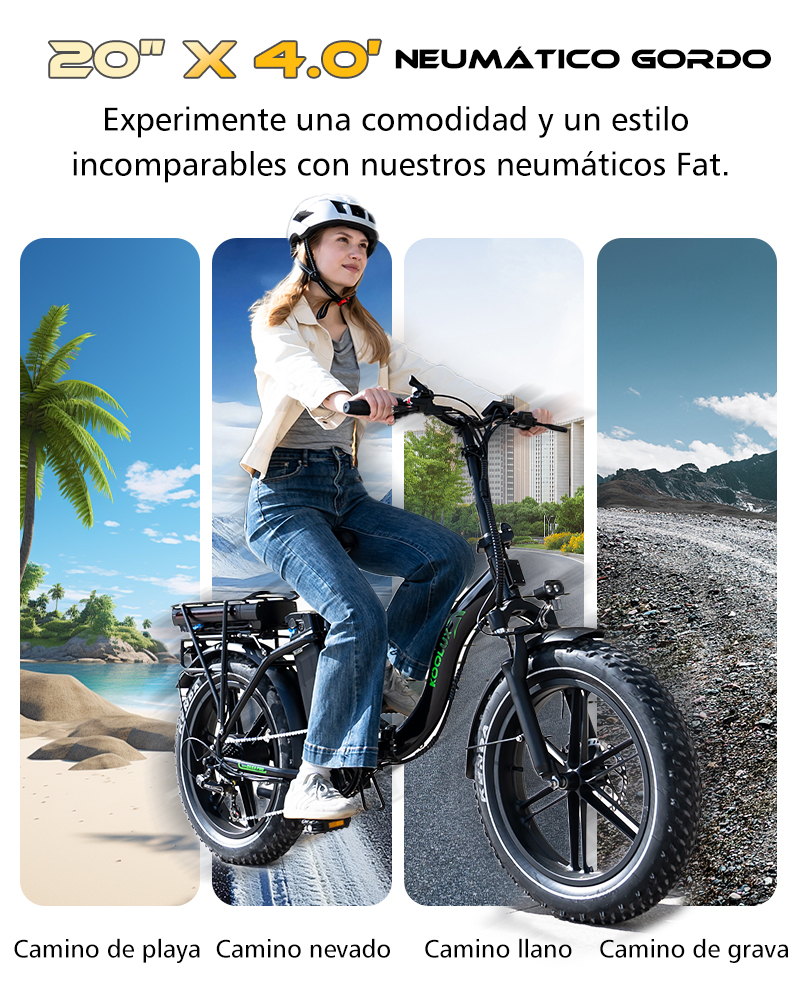 tamaño real Bicicleta eléctrica Koolux BK6S PRO 250W 2 BATERÍAS 48V 11,7Ah