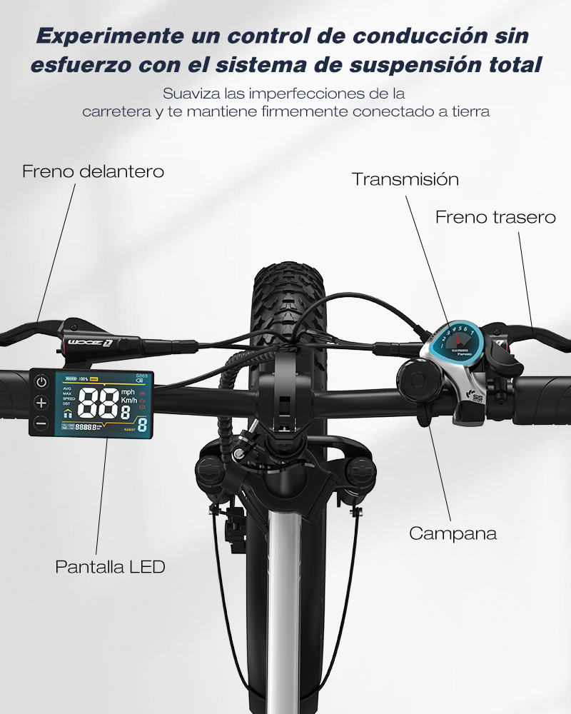 manillar de Bicicleta Eléctrica Koolux X11 250w Dos baterías 48v