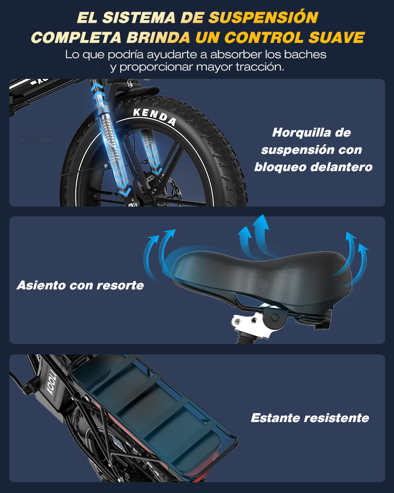 rueda y sillin de Bicicleta Eléctrica Koolux X11 250w Dos baterías 48v