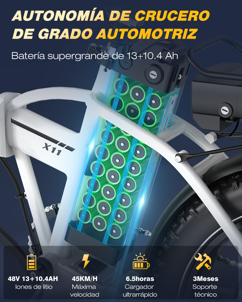 batería Bicicleta Eléctrica Koolux X11 250w Dos baterías 48v