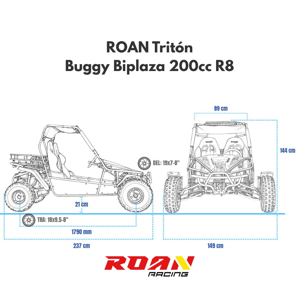 medidas Buggy Triton 200 R8