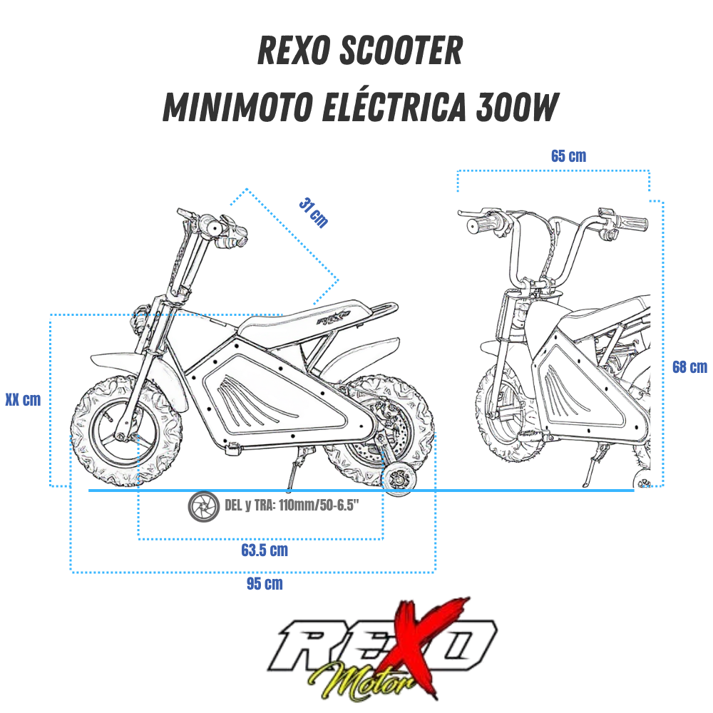 meiddas MINI SCOOTER ELÉCTRICO 300W REXO