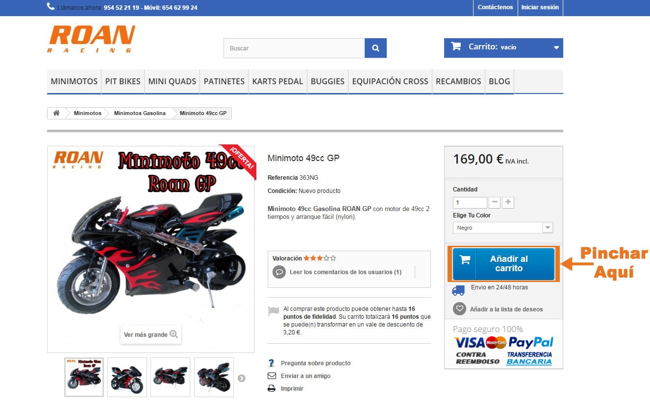 Compra artículo motosapollo