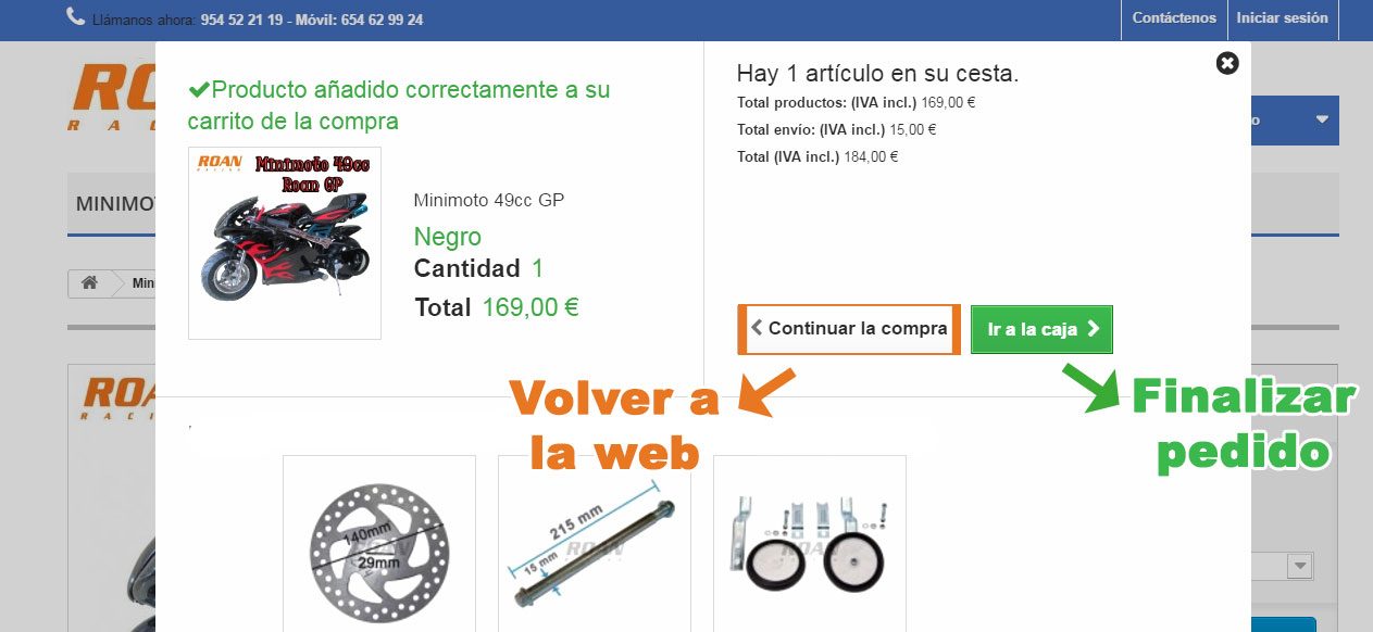 Finalizar pedido motosapollo