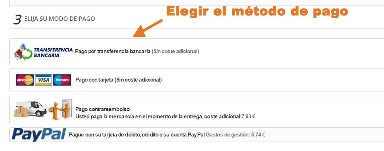 Formas de pago motosapollo