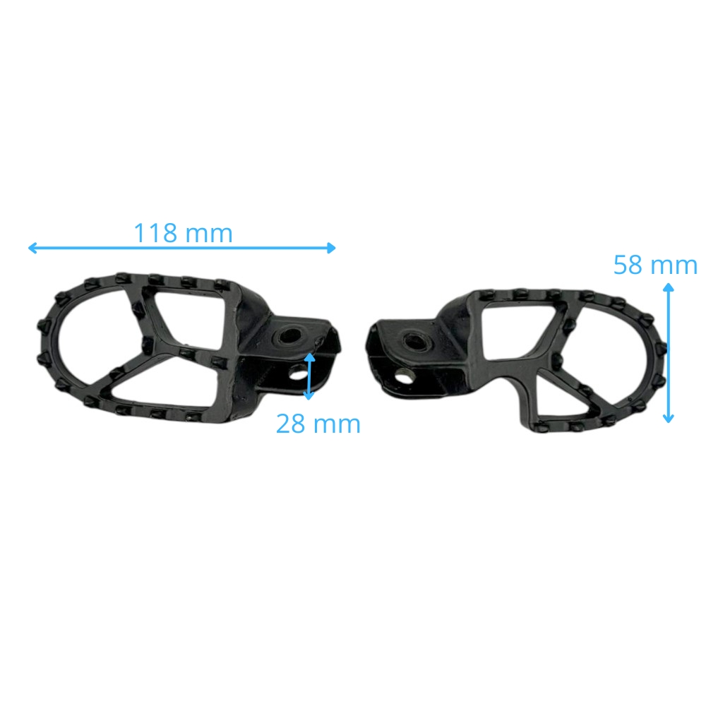 Estriberas de hierro para pit bike RXF